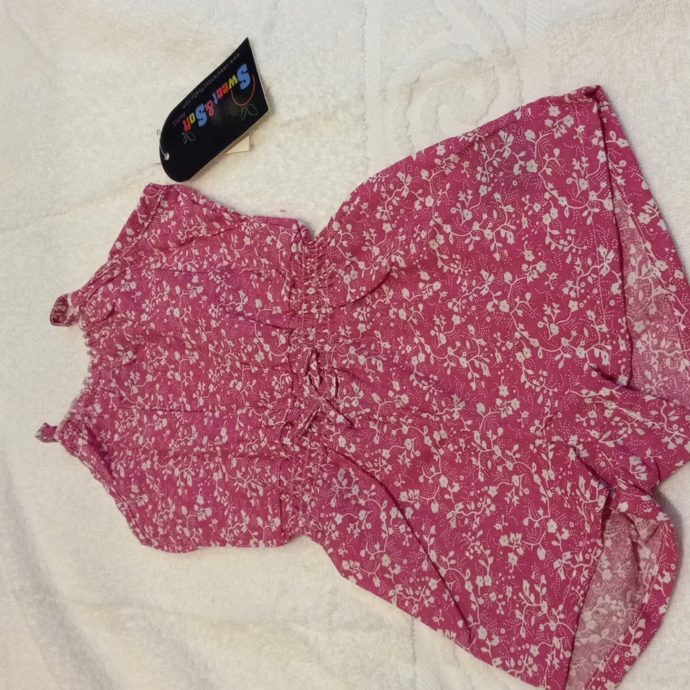 NWT PINK & WHITE ROMPER